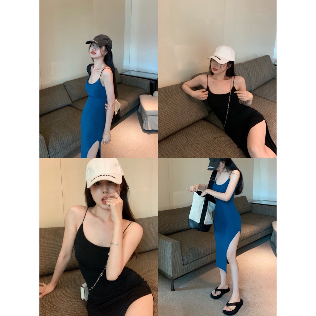 Đầm NRVP ngắn tay dáng ôm gợi cảm thời trang Hàn Quốc 2023