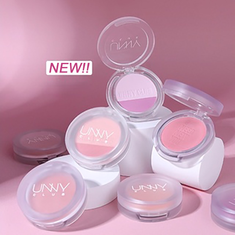 Unny club Phấn má hồng dạng nén kem màu sắc ngọt ngào đáng yêu