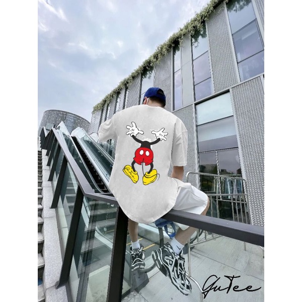 Áo thun Oversize nam nữ Chuột Mickey tay ngắn.