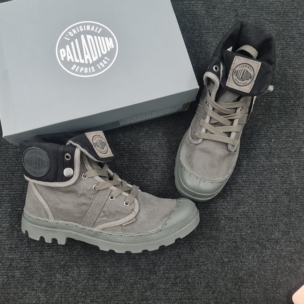 Palladium cổ gập xám đen nam