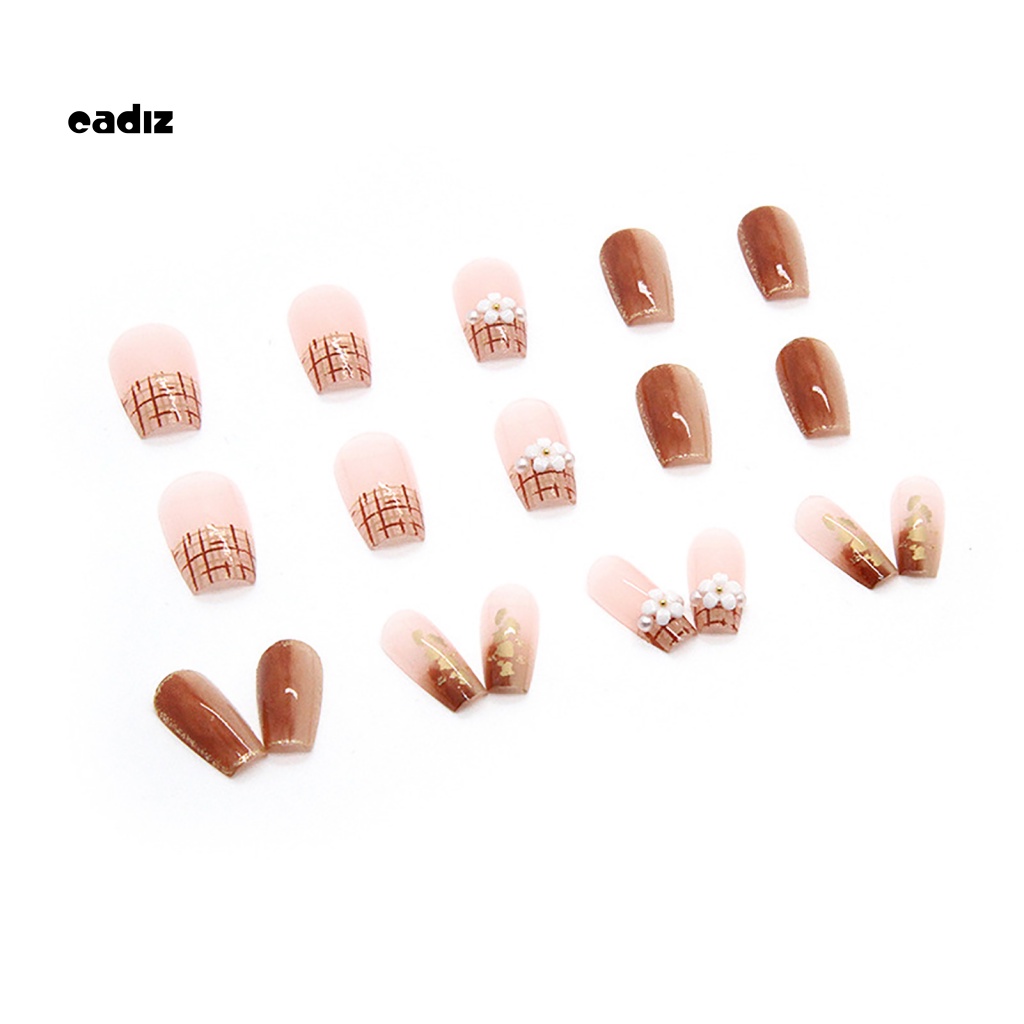 1 Bộ Móng Tay Giả Màu Sắc Tươi Sáng Kèm Keo Dán Có Thể Tháo Rời