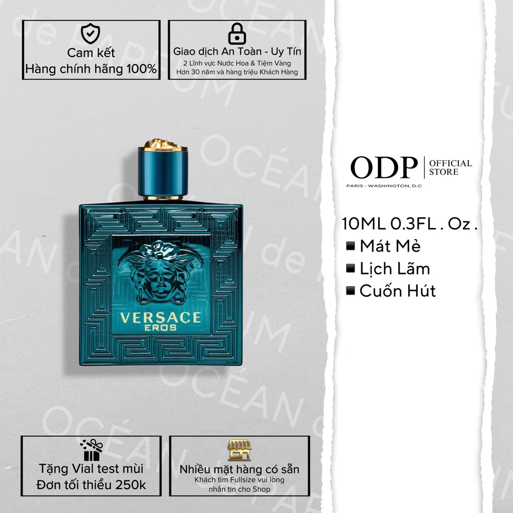 Nước hoa nam Versace Eros EDT 5ml 10ml