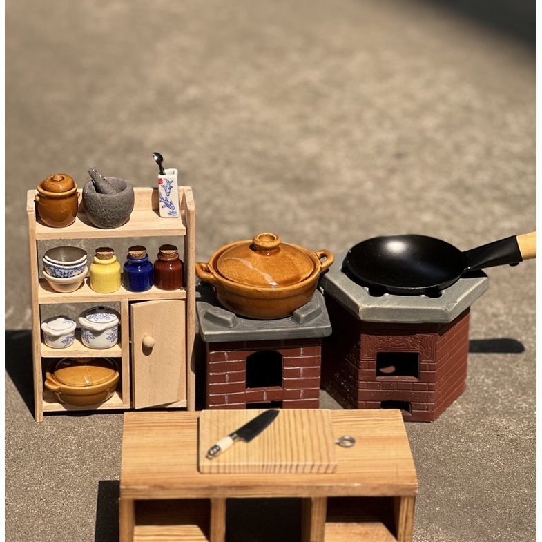 Bếp gốm Mini lục giác - nấu ăn mini - miniature cooking - Bếp vuông