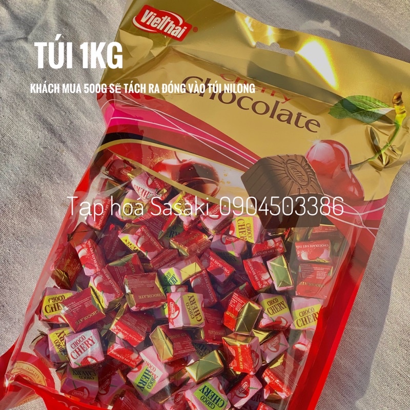Kẹo Socola Cherry Nhân Sữa Trắng Việt Thái Cân Lẻ