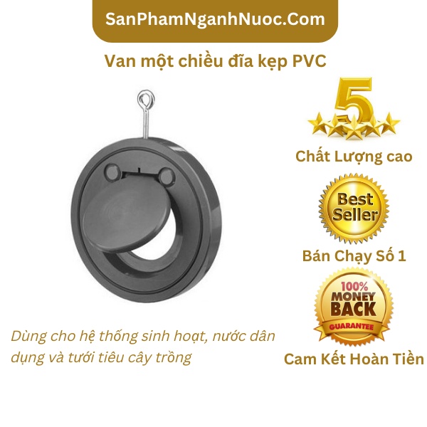 Van một chiều PVC 200/225 (đĩa kẹp)