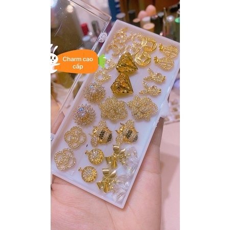 Phụ kiện trang trí nail / Charm nail đinh móng tay cao cấp không bay màu