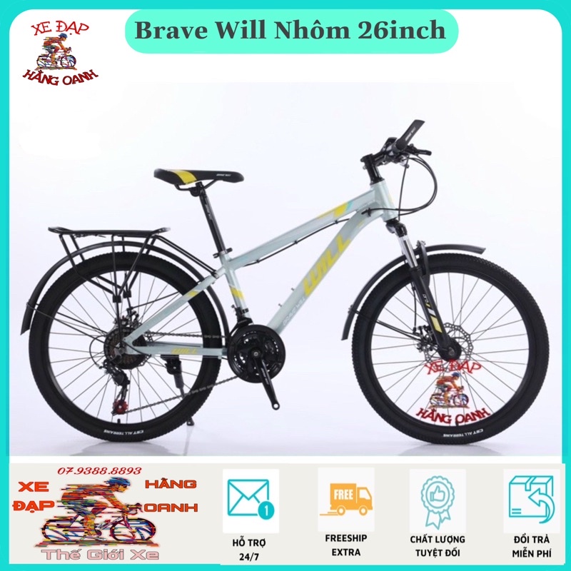 Xe đạp thể thao Brave Will Khung Nhôm Đề Shimano 26inch Người Lớn