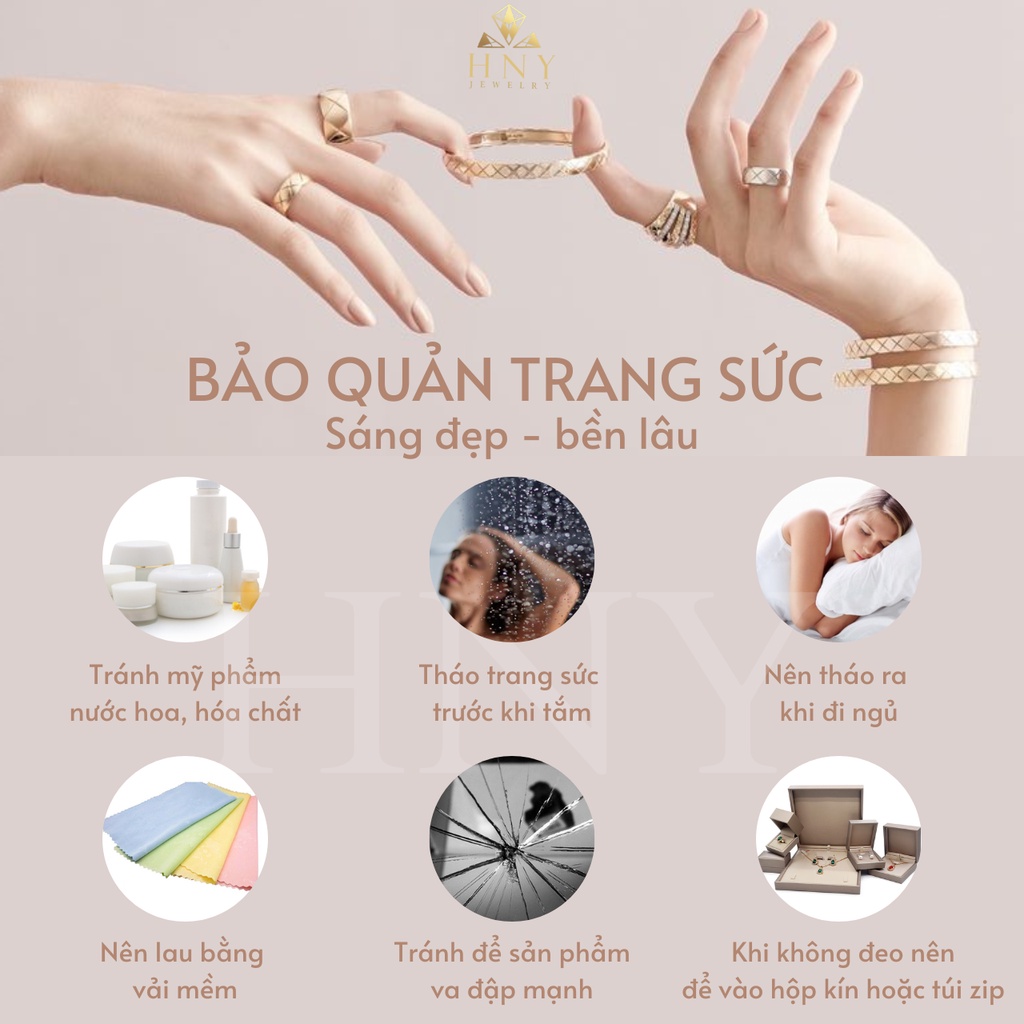 Lắc tay nữ, vòng tay dây rút đính đá phong cách Hàn Quốc HNYJewelry LT05