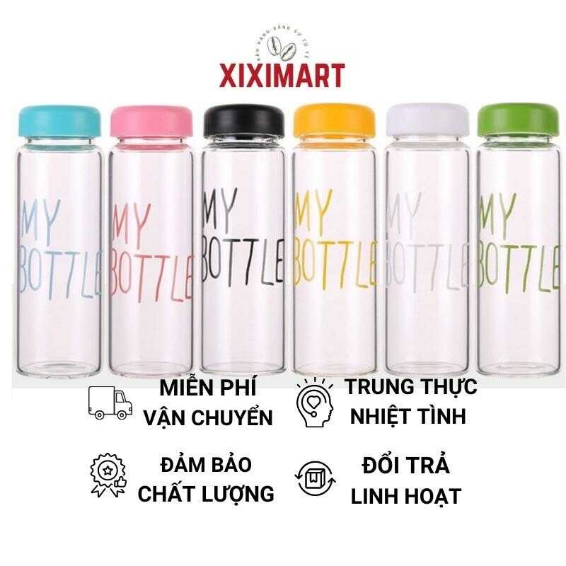 Bình nước MY BOTTLE 500ml phong cách Hàn Quốc, Bình PC an toàn đựng nước, trà, trái cây Xiximart