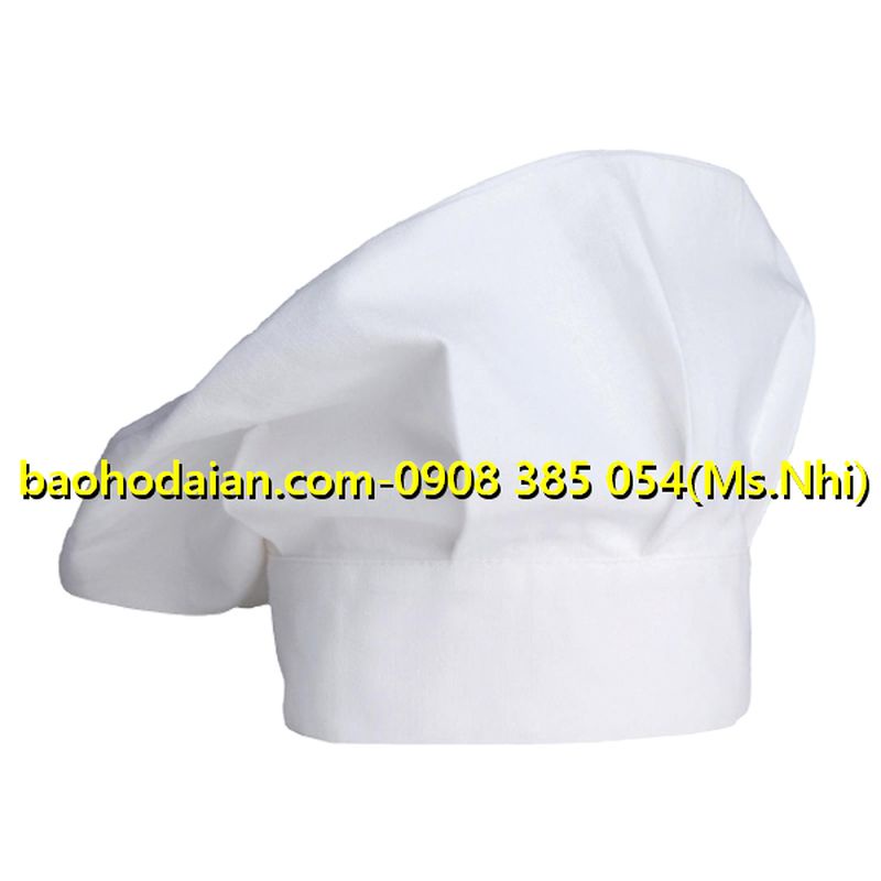 Nón đầu bếp vải kaki cotton cao cấp dày dặn