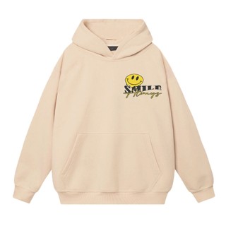 Áo hoodie basic in mặt cười nhỏ trước ngực chất mịn,đẹp