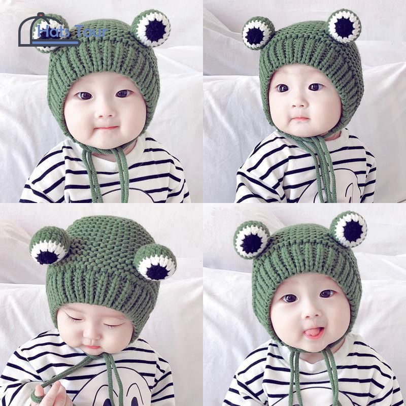 Mũ Len Hình Ếch Con Đáng Yêu Dành Cho Các Bé
