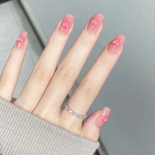 set 10 charm tim trong suốt