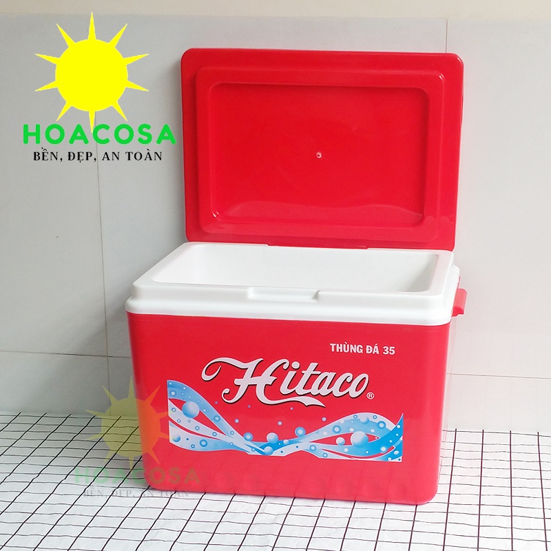 Thùng Đá Vuông 35L  Hitaco Nhựa Hiệp Thành Có Vòi Xả, Bền Đẹp, Giữ Đá Lâu- Đồ Gia Dụng Hoacosa