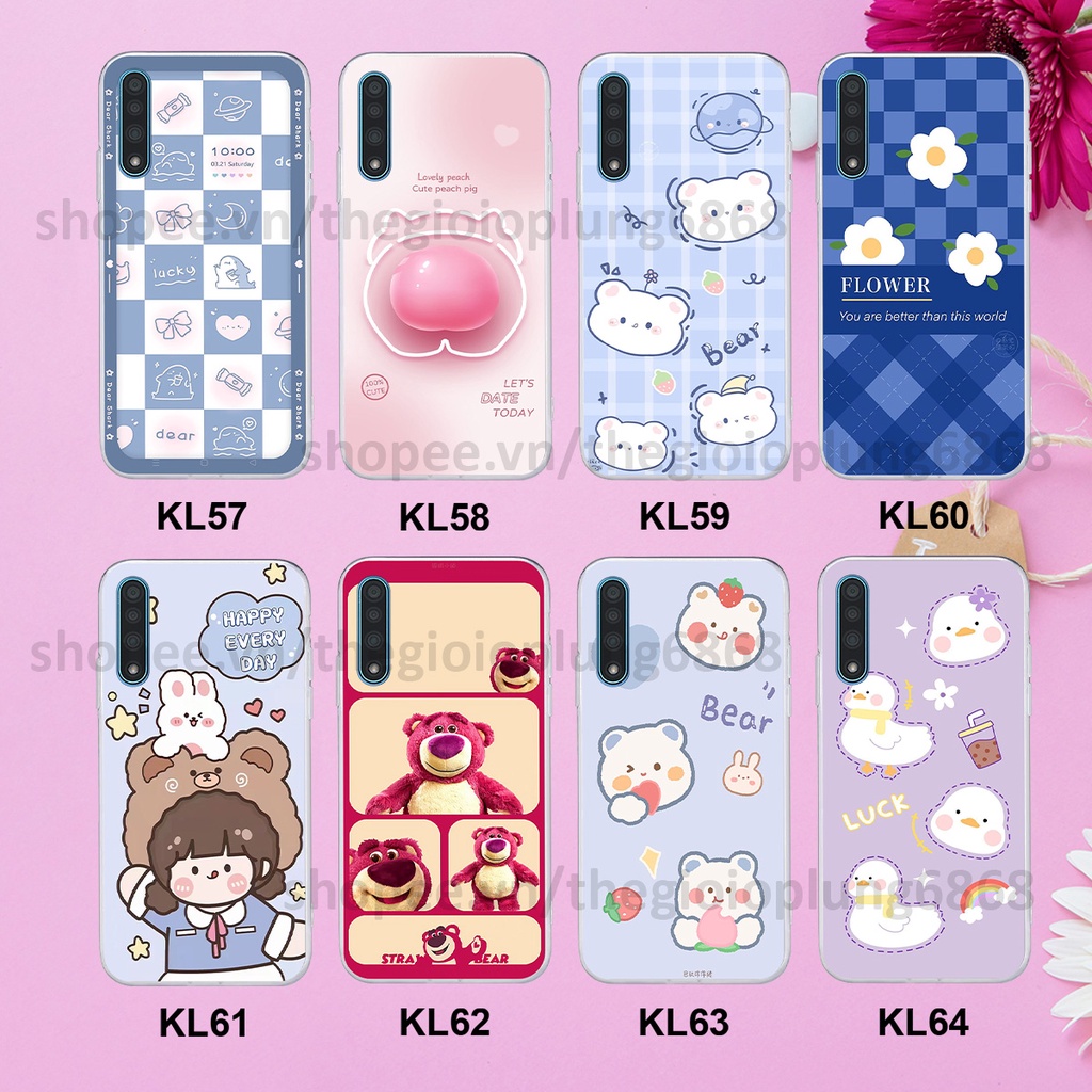 Ốp Vsmart Live in hình caro gấu vịt cute dễ thương, đầy đáng yêu