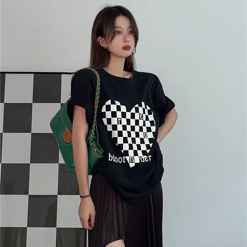NRVP Áo Thun Unisex Mùa Hè Dáng Suông Tay Cộc Phong Cách Hàn Quốc Cho Nam Nữ
