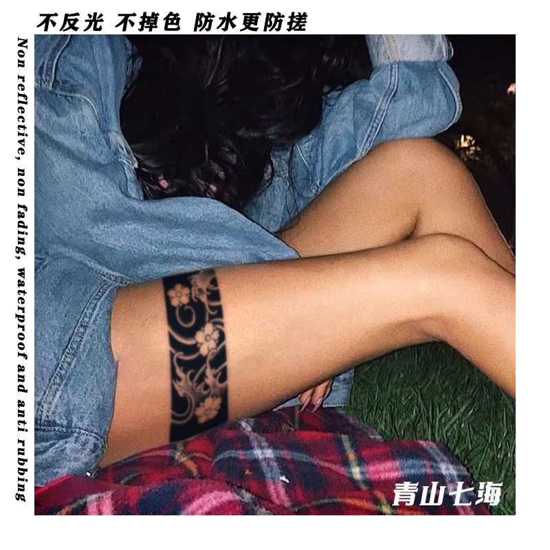 Sa Hình Xăm Dán Cánh Tay / Đùi Thảo Dược Bán Vĩnh Viễn Kháng Nước Chống Mồ Hôi Giữa 15 Ngày