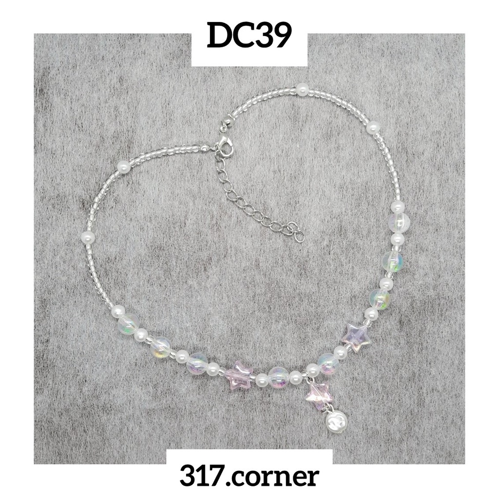 Vòng cổ / Dây chuyền hạt cườm + mặt ngôi sao hologram - DC39 - 317.corner