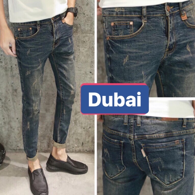 QUẦN JEAN NAM CHẤT BÒ XANH RÊU TRƠN HÀN QUỐC SEOUL BD-17 CAO CẤP - DUBAI FASHION