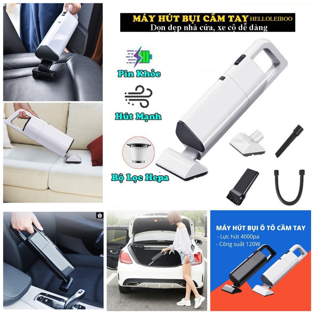 MÁY ÚT BỤI Ô TÔ VÀ NHÀ CỬA MINI KHÔNG DÂY AIKASE BẢN NÂNG CẤP SIÊU KHỎE LỰC HÚT CỰC MẠNH HÀNG CAO CẤP SỐ 1