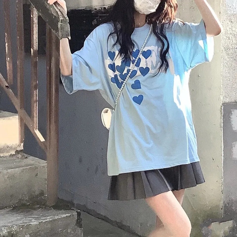 NRVP Áo Thun Unisex Mùa Hè Dáng Suông Tay Cộc Phong Cách Hàn Quốc Cho Nam Nữ