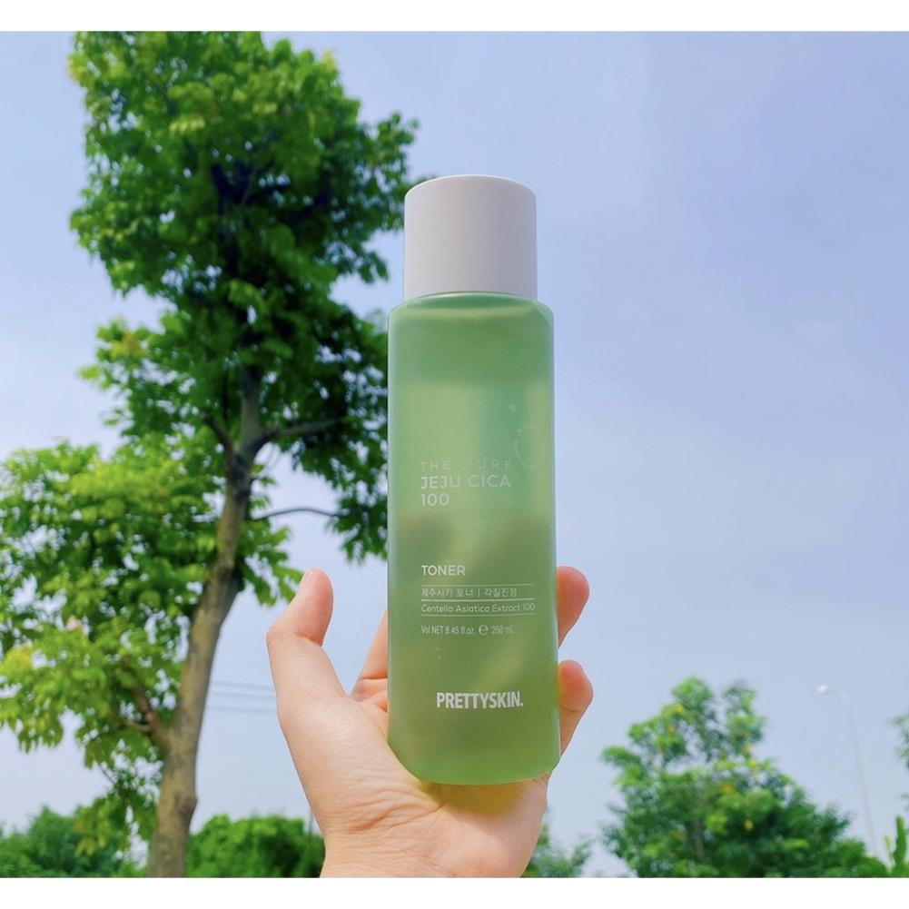 Nước hoa hồng cho da dầu mụn pretty skin 250ml - Hàn Quốc  Toner rau má jeju dành giúp sạch mụn se khít lỗ chân lông