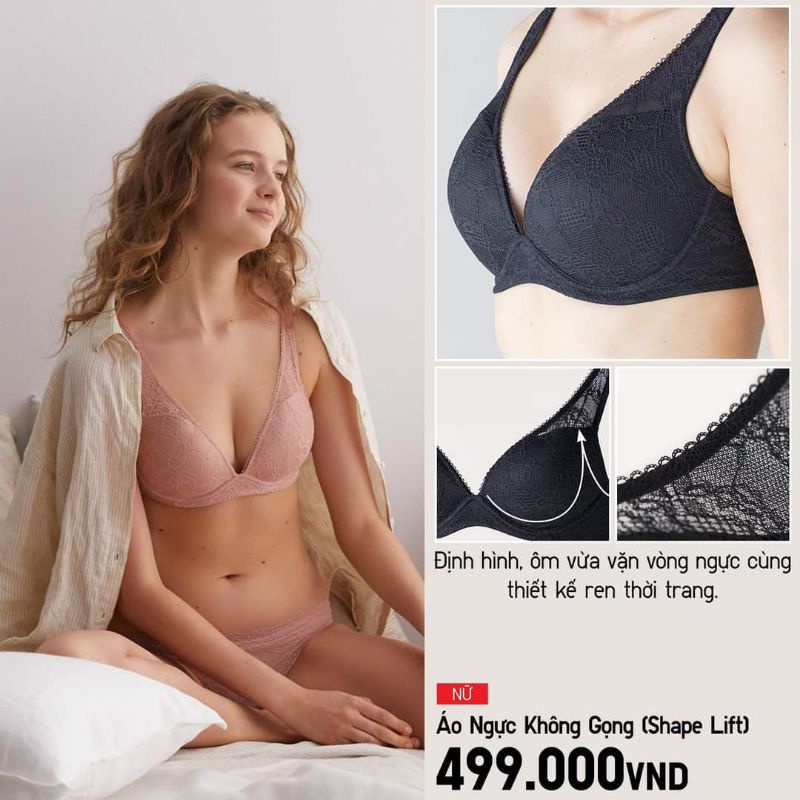 Áo lót/ Áo ngực không gọng đệm vừa nâng ngực Wireless Bra Shape Lift ren cao cấp