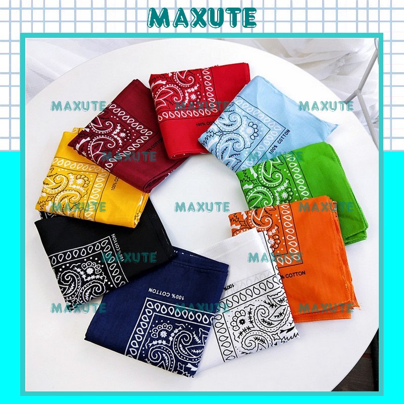 Khăn Bandana Buộc Tóc Quấn Đầu Hiphop Cotton Loại 1 55x55 cm KBC01