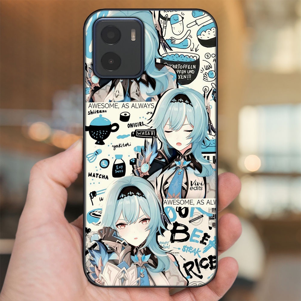 Ốp lưng Vivo Y15s, Y15a viền đen in hình Eula Genshin Impact
