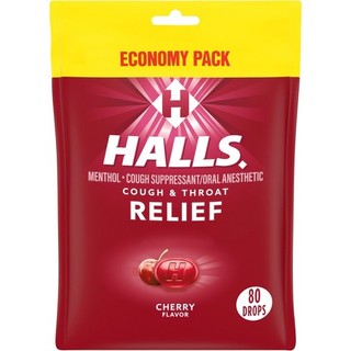 Kẹo ngậm Halls hương Cherry - 80 viên