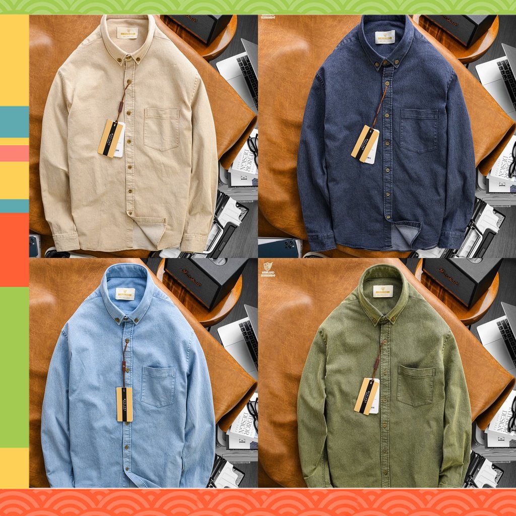 ẢNH SHOP CHỤP - Áo Sơmi Denim Musland Mới - SMML1i - - VNXK CHẤT XỊN
