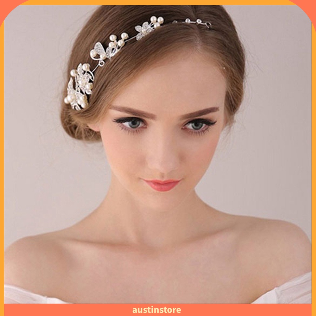 Cài Tóc Hoa Đính Đá Thời Trang Cho Cô Dâu