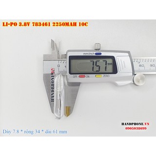 Pin Li-Po 3.8V 783461 2250mAh Dòng xả cao 10C (Li-Polymer) thay thế cho Flycam - Máy Bay Điều Khiển, RC