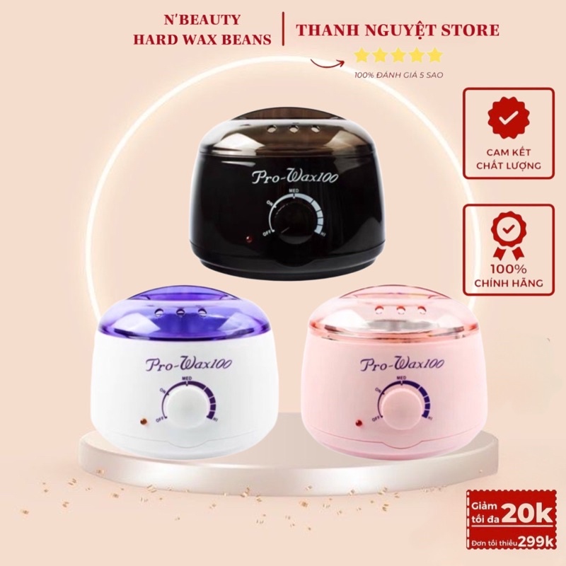 Nồi nấu sáp Pro Wax 100 Loại 1, Nồi nấu sáp wax lông nách, tay chân, ria mép, bikini