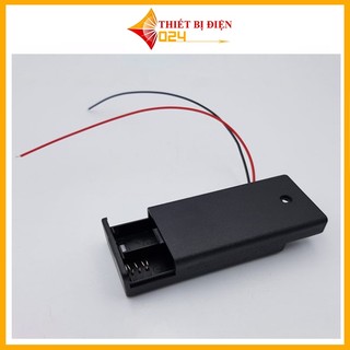Đế Pin AA Có Nắp, Kèm Công Tắc ( Đấu Nối Tiếp )