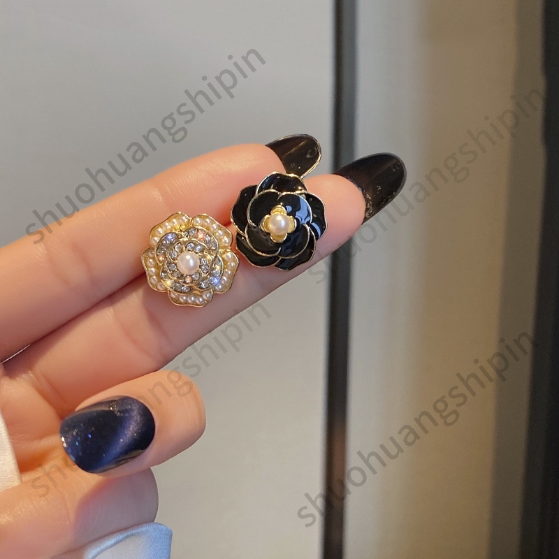 Bông Tai Hình Hoa Đính Ngọc Trai Thanh Lịch Thời Trang Phong Cách Hàn Quốc