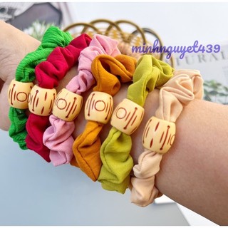 Cột tóc srunchies vải .Buộc tóc vải đũi ,vải lụa trang trí