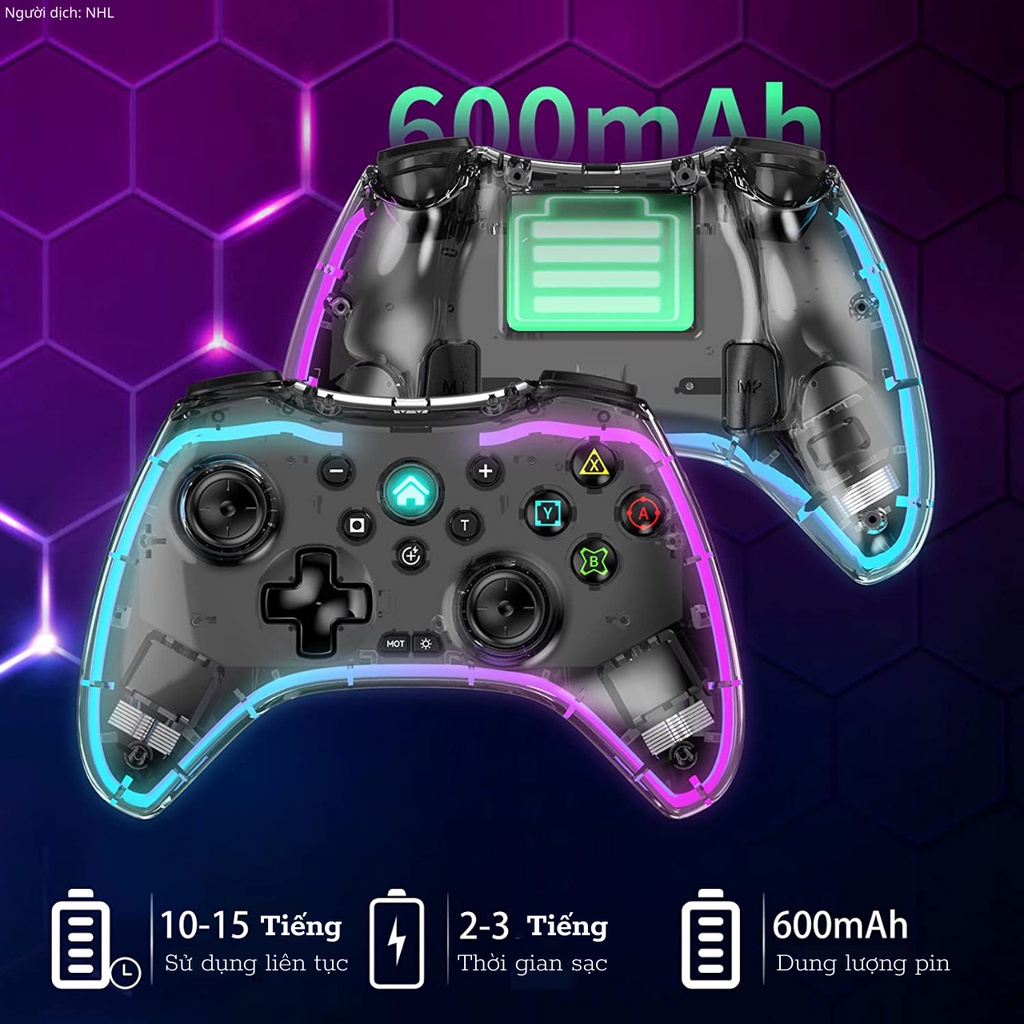 🎁TẶNG DÂY SẠC🎁Tay cầm chơi game S03 - LED Bluetooth,Wireless chơi game FO4|PES2022|Genshin Impact|Liên quân|Minecraft