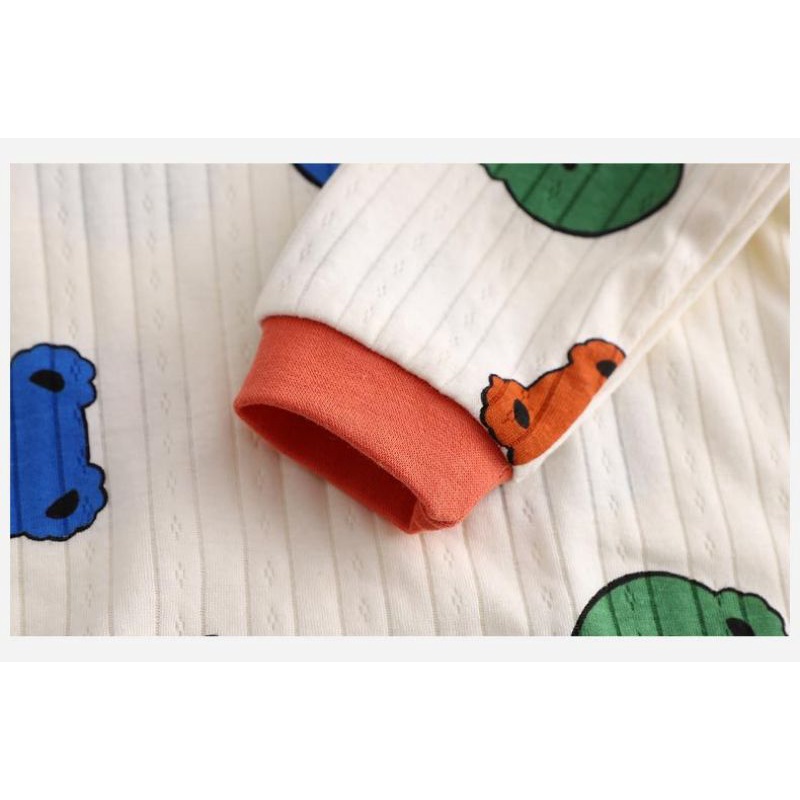 Bộ Cotton Dài Tay mặc nhà Cho Bé Trai bé Gái Nhiều Màu,Hàng Quản Châu , Chất Thông Hơi