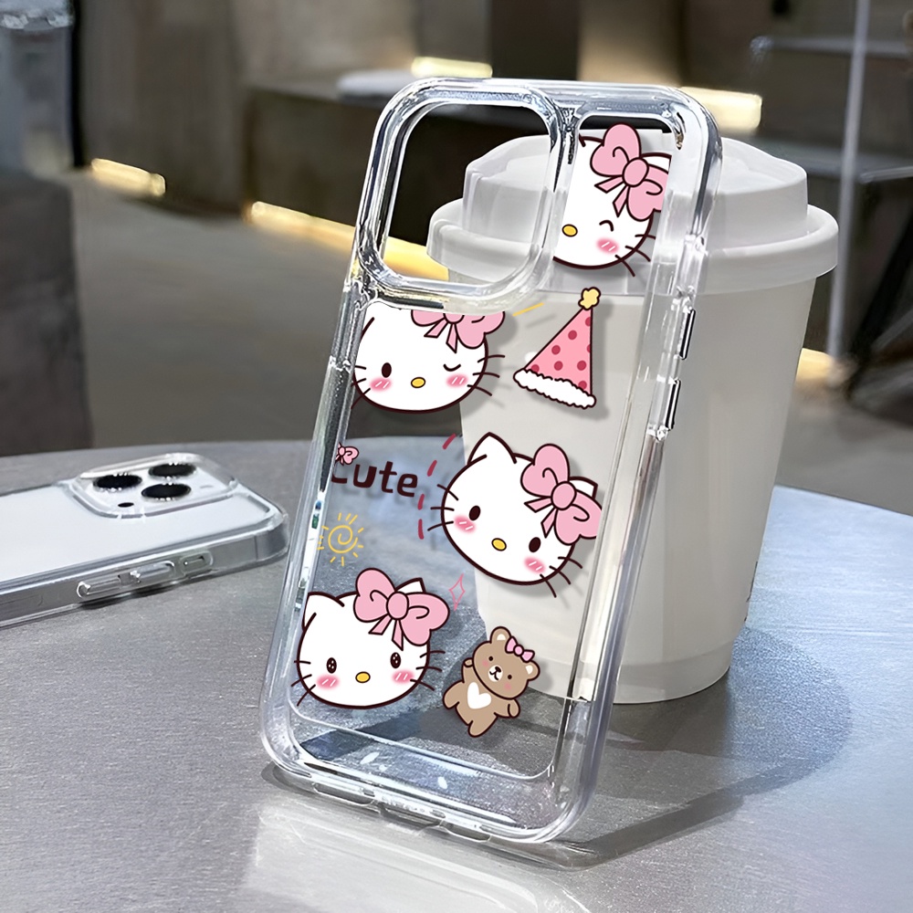 Ốp Điện Thoại Trong Suốt Hình Hello Kitty Cho iphone 14 Pro Max 14 Plus 13 11 12 7Plus X XR XS Max 8 7