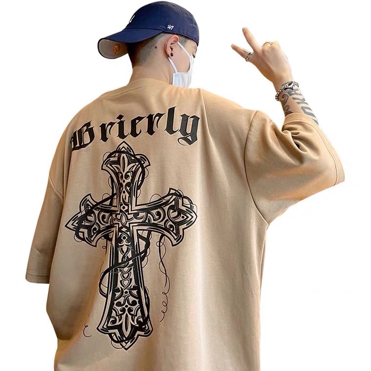 Áo Thun Tay Lỡ Dáng Rộng Thời Trang Mùa Hè Cho Nam Cỡ M-5XL