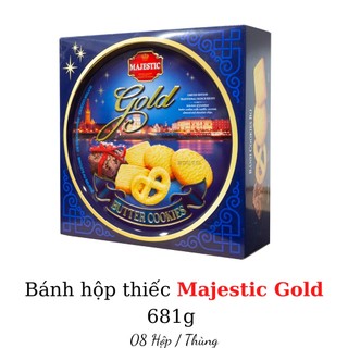 Bánh Hộp Thiếc Cookies Majestic Gold 681g