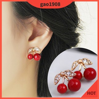 Cặp Bông Tai Hoa Anh Đào Đính Đá Thời Trang