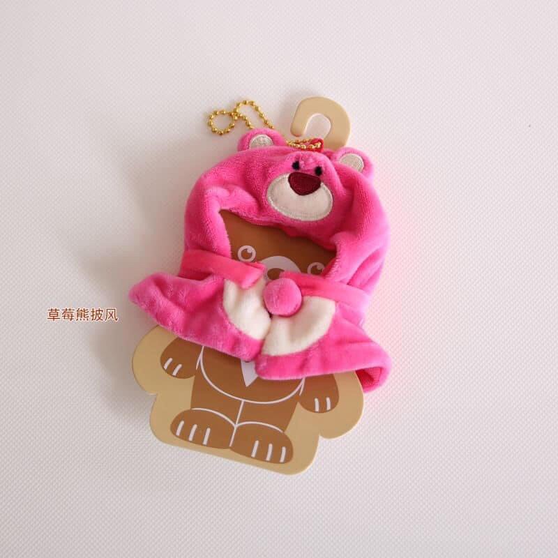 🍓 MÓC KHOÁ GẤU DÂU MINI ĐỘI NÓN LOTSO SIÊU DỄ THƯƠNG MẪU ĐẸP CHÍNH HÃNG TOY STORY