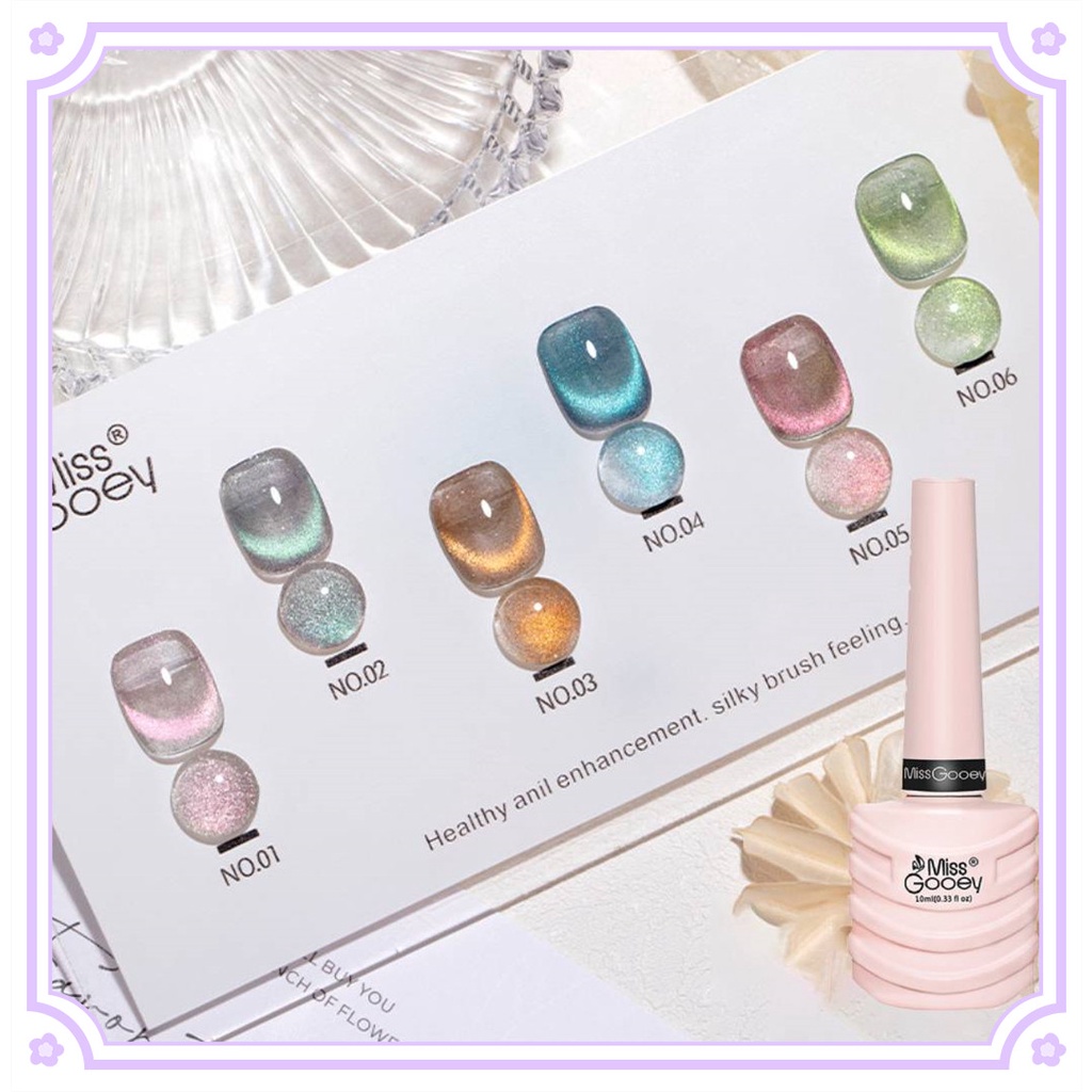 Bộ 6 Lọ Gel Sơn Móng Tay Mắt Mèo 12 Màu Chuyên Dụng Cho Mùa Thu Đông