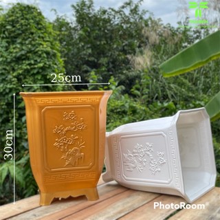Chậu nhựa tứ quý vàng - chậu nhựa tứ quý trắng - chậu nhựa thái bình