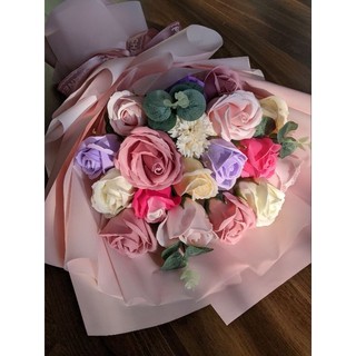 [SIÊU ĐẸP] Hoa hồng sáp đủ cành lá (1 cành) MUA 10 TẶNG 1