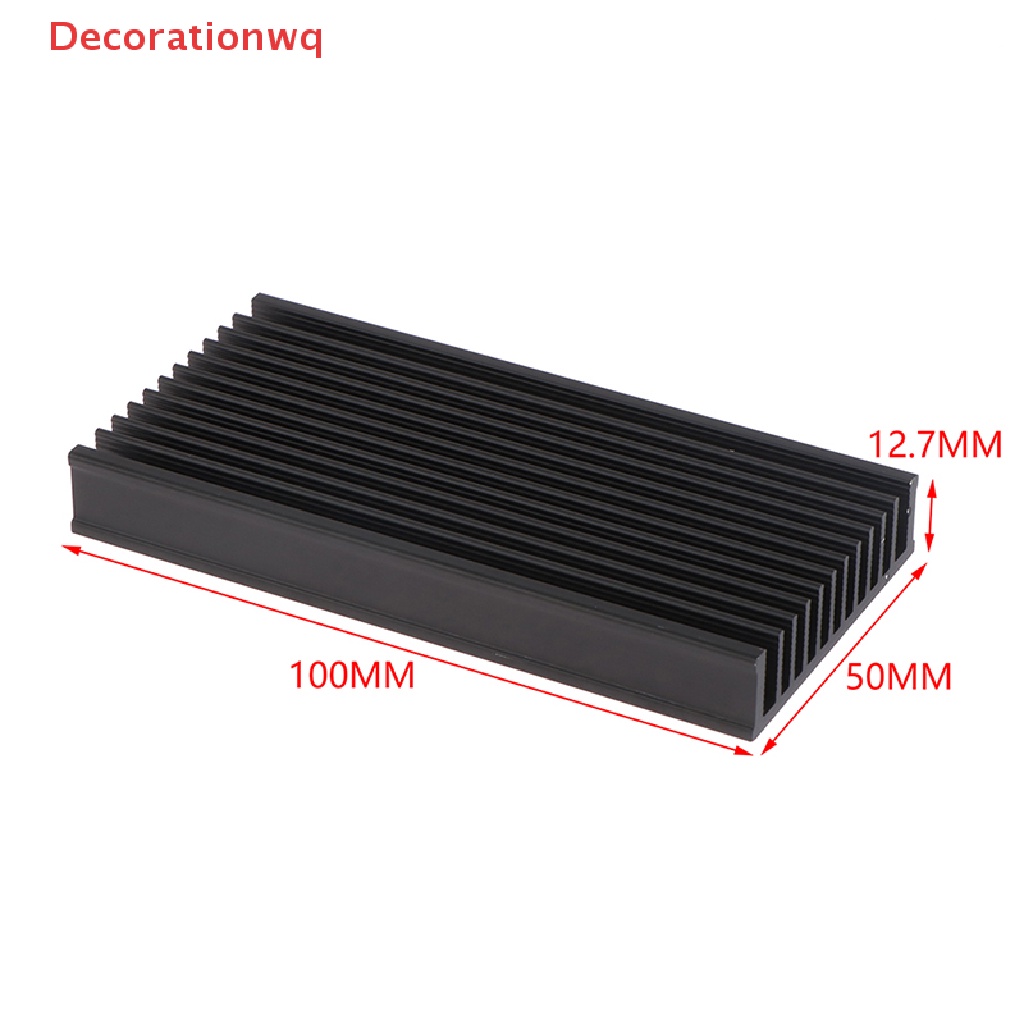 Decorationwq 1Pc Aluminum Heatsink Cooler 50*100*12.7mm LED IC Fan Power Amplifier Radiator new