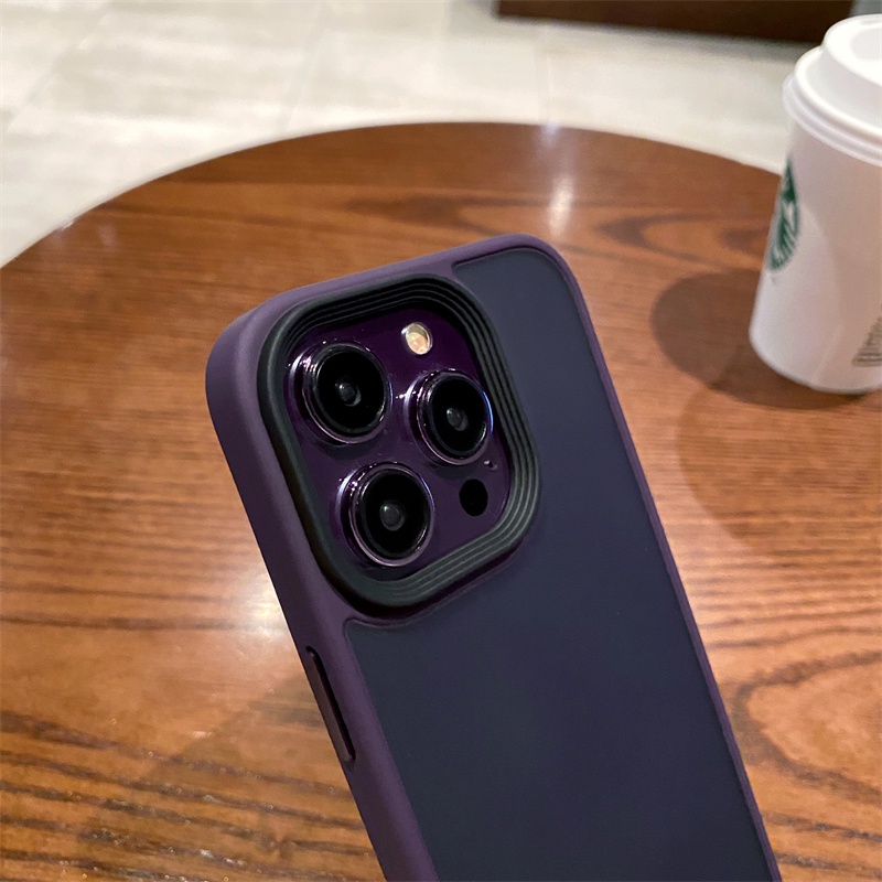 Ốp Lưng Cứng Màu Nhám Cho Điện Thoại iPhone 14 Pro Max 14 Plus ip14