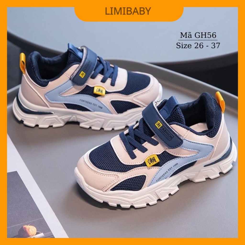 Giày thể thao bé trai êm nhẹ kháng khuẩn phong cách Hàn Quốc cho trẻ em học sinh 3 - 12 tuổi GH56